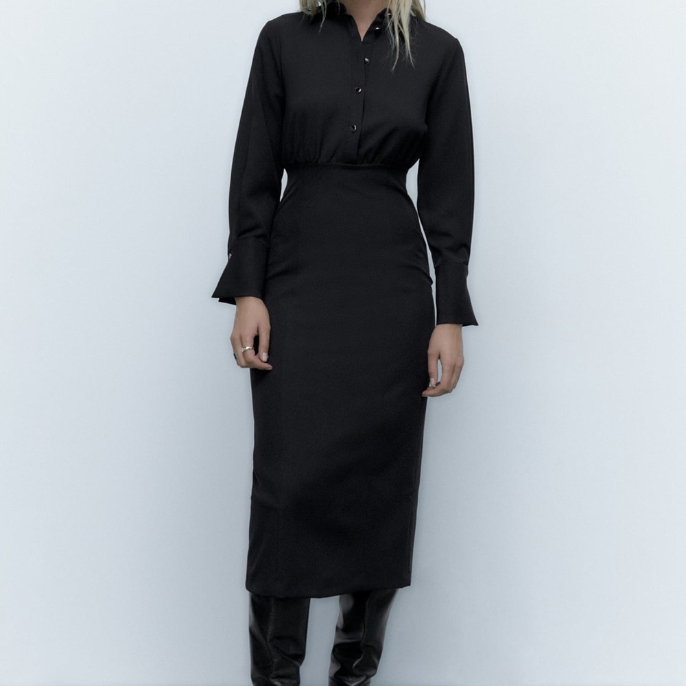 Fitted shirt dress